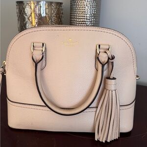 Kate Spade Blush Pink Pebbled Leather Handbag, EUC